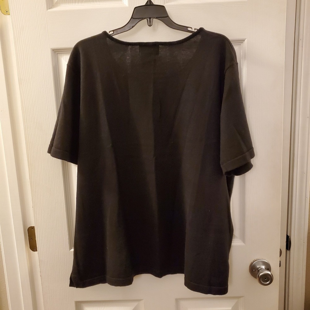 The Quacker Factory sz 3X Christmas shirt snowman short slv festive holiday - Picture 5 of 9